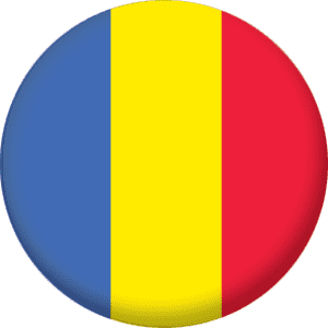Romania Country Flag 58mm Keyring