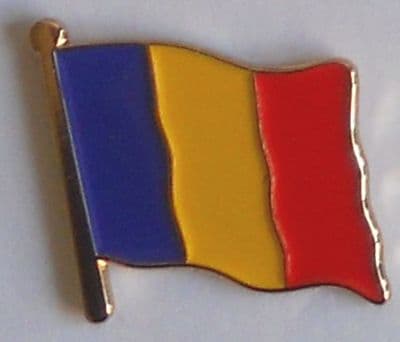 Romania Country Flag Enamel Pin Badge