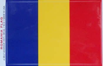 Romania Country Flag Rectangular Decal.