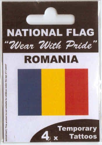Romenia Country Flag Tattoos.