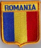 Romania Embroidered Flag Patch, style 06.