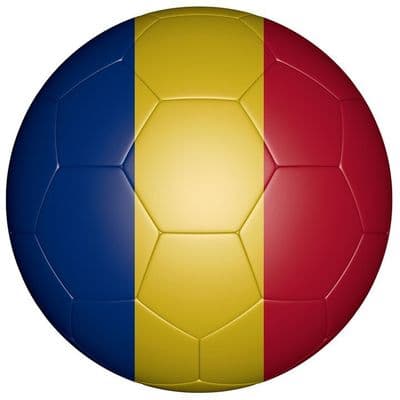 Romania Football Flag 25mm Flat Back