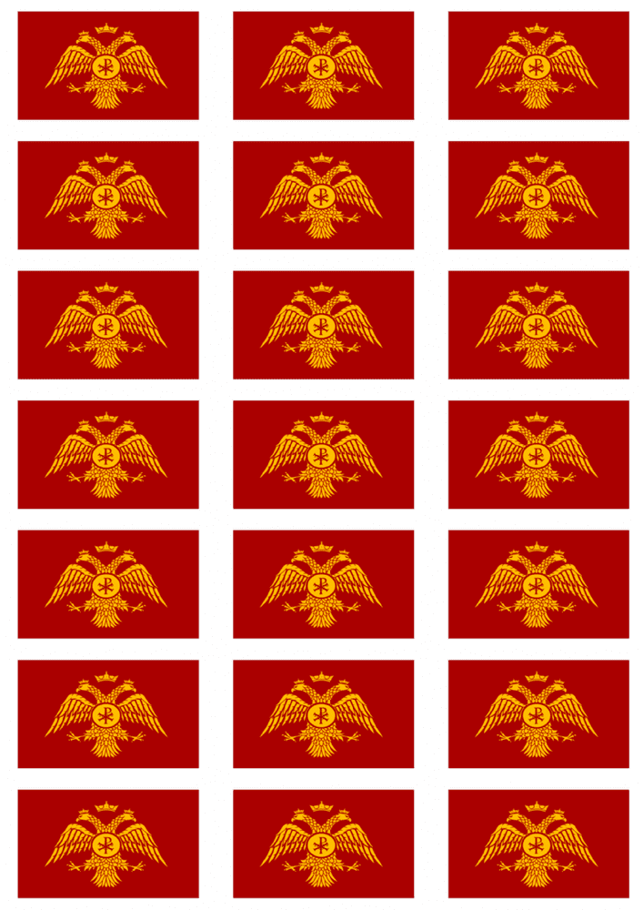 Rome Eastern Empire Flag Stickers - 21 per sheet