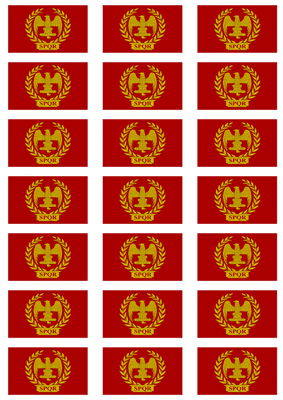 Rome Western Empire Flag Stickers - 21 per sheet
