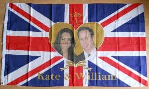 Royal Wedding Large Flag style 2 - 5' x 3'.