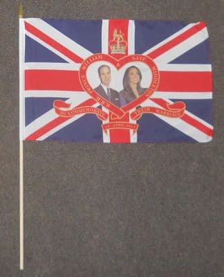 Royal Wedding Large Hand Flag.