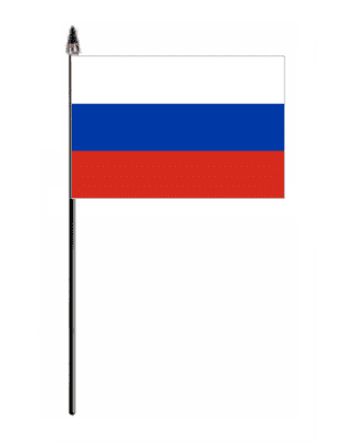 Russia Country Hand Flag - Small.