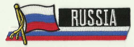 Russia Embroidered Flag Patch, style 01.