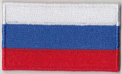 Russia Embroidered Flag Patch, style 04.