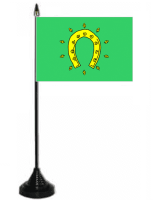 Rutland 1997-2015 Desk / Table Flag with plastic stand and base.
