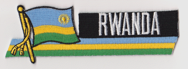 Rwanda Embroidered Flag Patch style 01