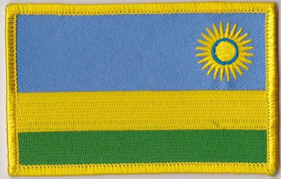 Rwanda Embroidered Flag Patch style 08