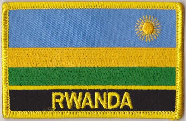 Rwanda Embroidered Flag Patch style 09