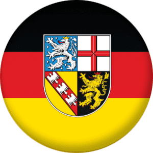 Saarland State Flag 58mm Button Badge