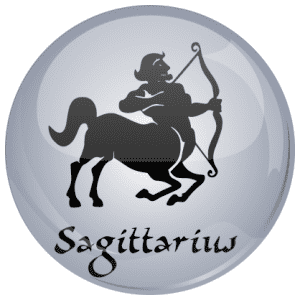 Sagittarius Astrology Grey 58mm Keyring
