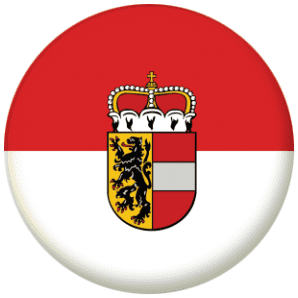 Salzburg Flag 58mm Button Badge