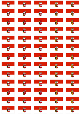 Salzburg Flag Stickers - 65 per sheet