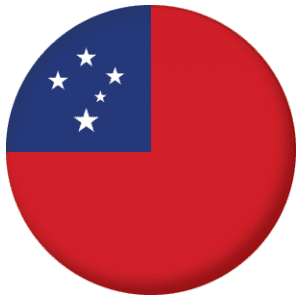 Samoa Country Flag 25mm Flat Back