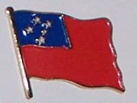 Samoa Country Flag Enamel Pin Badge