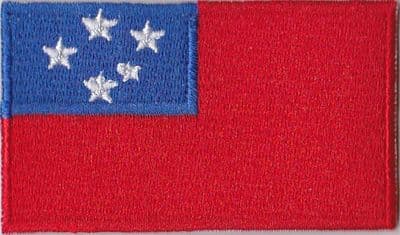 Samoa Embroidered Flag Patch, style 04