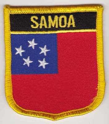 Samoa Embroidered Flag Patch, style 07.