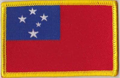 Samoa Embroidered Flag Patch, style 08.