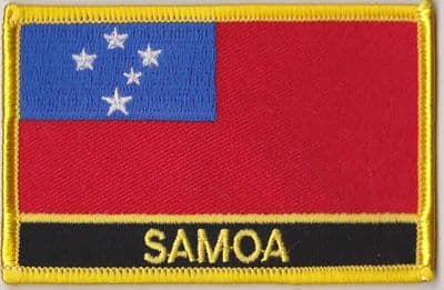 Samoa Embroidered Flag Patch, style 09.