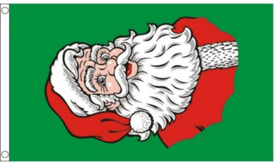 Santa's Face Large Christmas Flag - 5' x 3'.