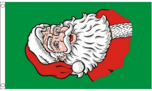Santa's Face Large Christmas Flag - 5' x 3'.