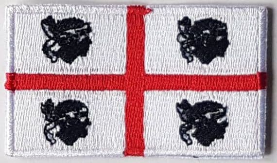 Sardinia Embroidered Flag Patch, style 04