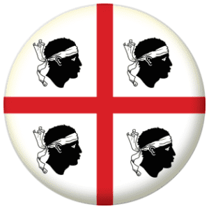 Sardinia Flag 58mm Button Badge