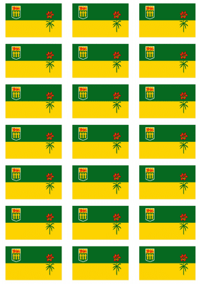 Saskatchewan Flag Stickers - 21 per sheet