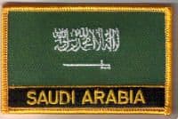 Saudi Arabia Embroidered Flag Patch, style 09.
