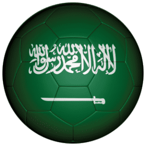 Saudi Arabia Football Flag 58mm Fridge Magnet