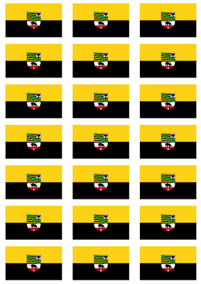 Saxony-Anhalt Flag Stickers - 21 per sheet