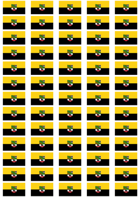 Saxony-Anhalt Flag Stickers - 65 per sheet