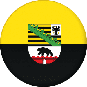 Saxony-Anhalt State Flag 58mm Fridge Magnet