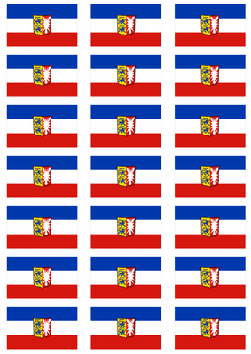Schleswig-Holstein Flag Stickers - 21 per sheet