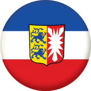 Schleswig-Holstein State Flag 58mm Button Badge