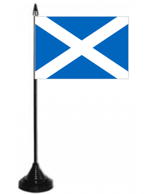 Scotland Desk / Table Flag with plastic stand and base