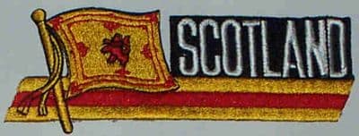 Scotland Lion Embroidered Flag Patch, style 01.
