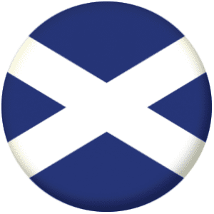 Scotland St Andrew Country Flag 25mm Flat Back
