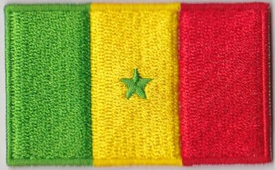 Senegal Embroidered Flag Patch, style 04
