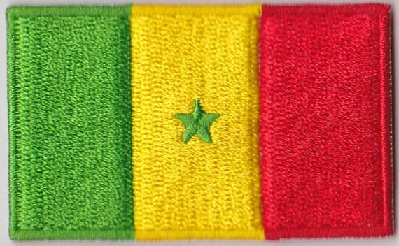 Senegal Embroidered Flag Patch style 04