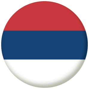Serbia Civil Flag 25mm Pin Button Badge