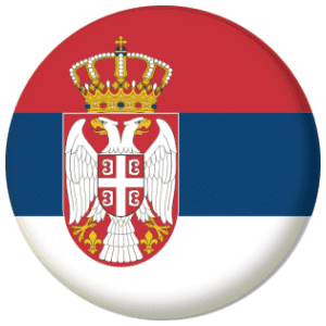 Serbia Country Flag 58mm Mirror Keyring
