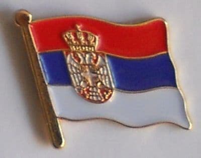 Serbia Country Flag Enamel Pin Badge