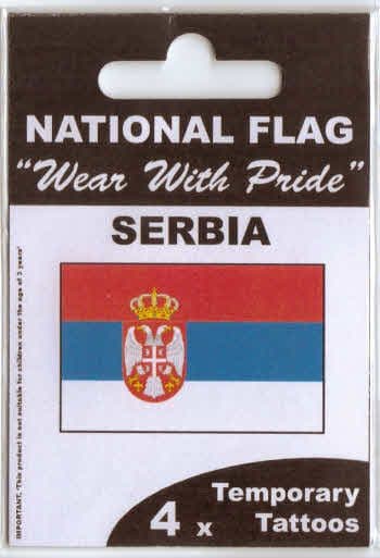 Serbia Country Flag Tattoos.