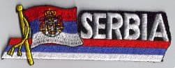 Serbia Embroidered Flag Patch, style 01.