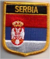 Serbia Embroidered Flag Patch, style 07.